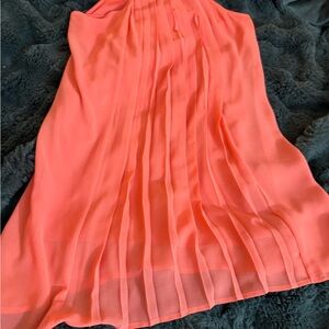 Elegant Coral Mini Dress